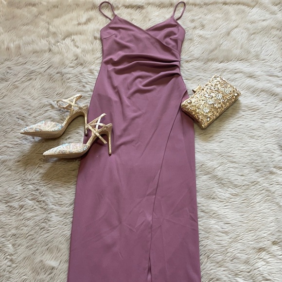 Classy Side Slit Maxi Dress - Picture 1 of 6